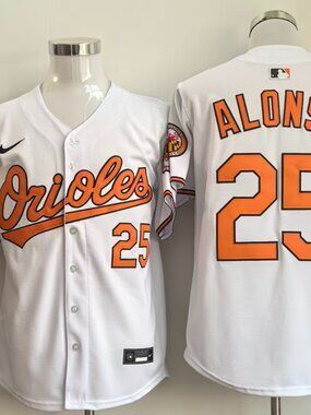 Baltimore Orioles Pete Alonso #25 Home Baseball Jersey - White